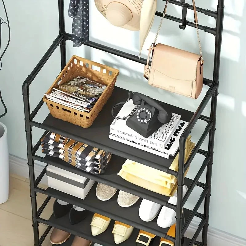 Clothes hanger and shoe rack