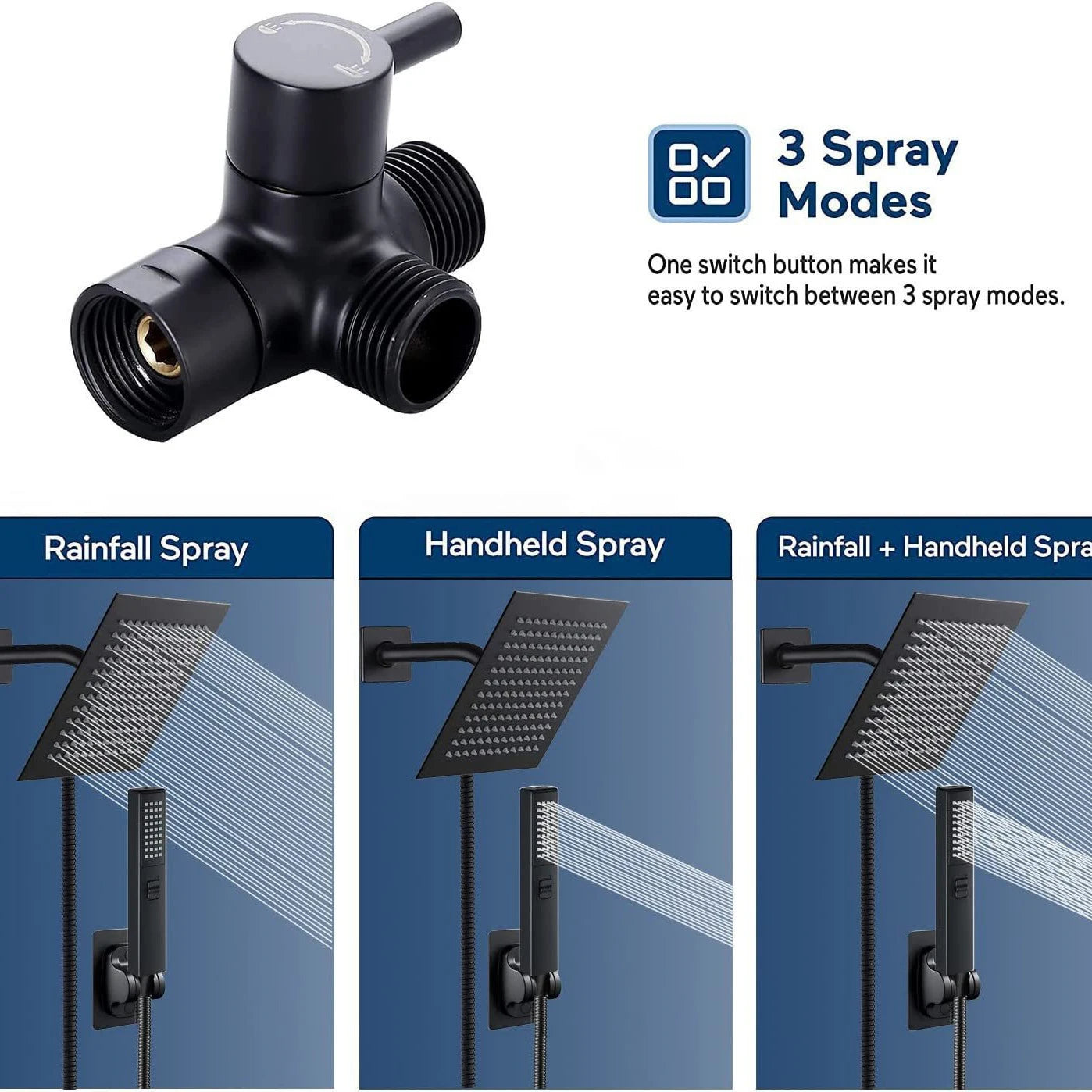 Rainfall Shower Head with Handheld Spray