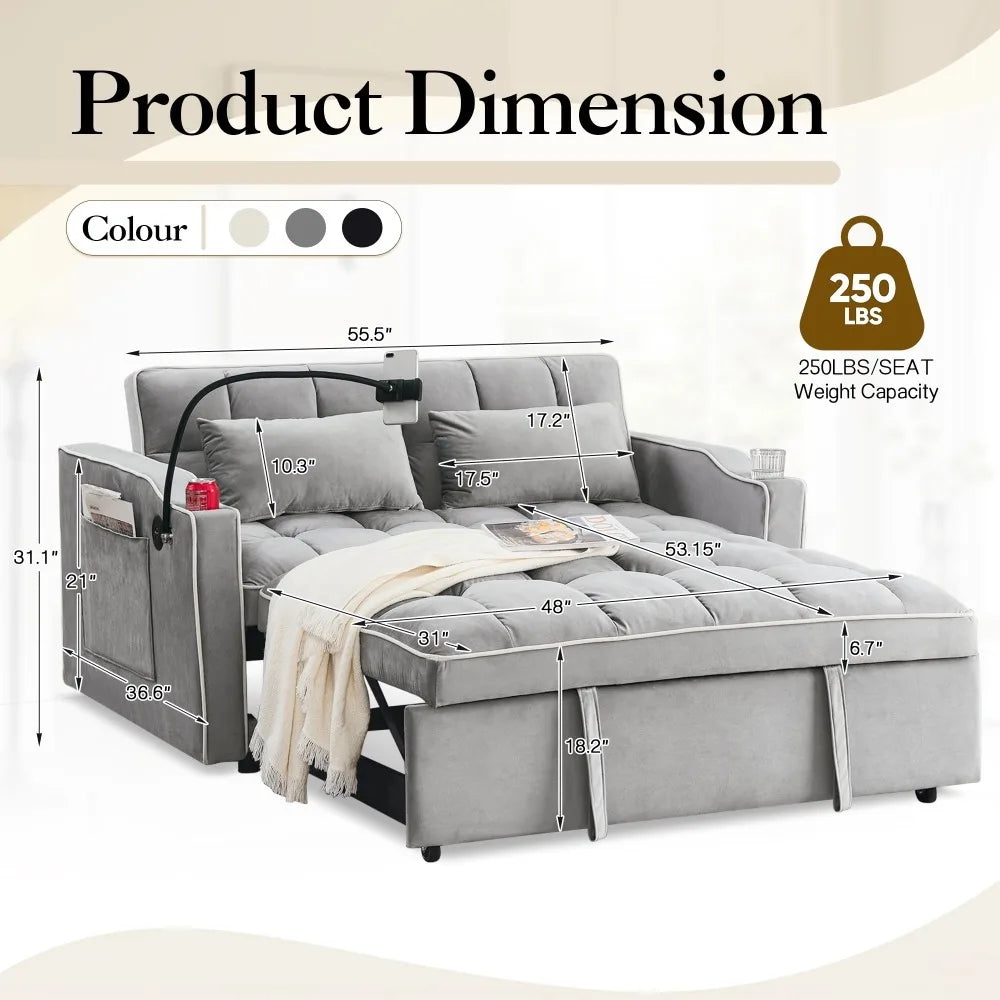 3-in-1 Convertible Loveseat