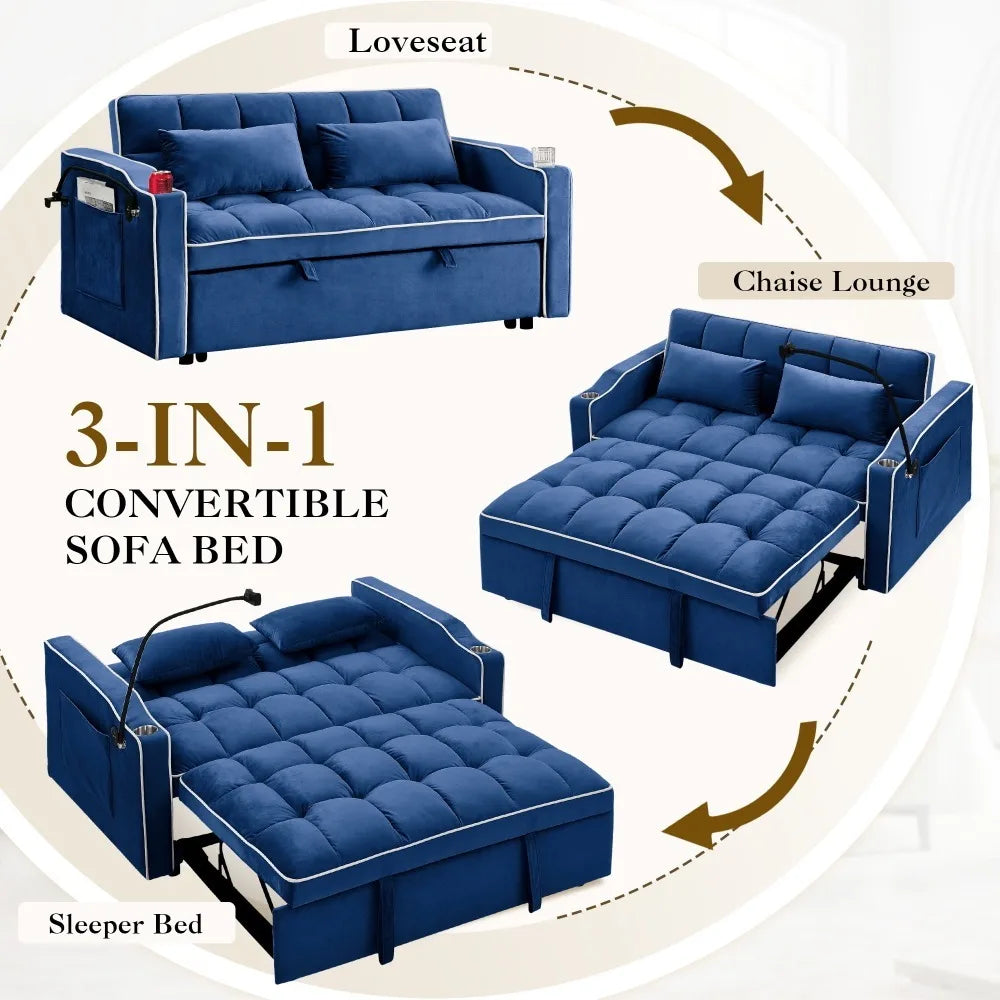 3-in-1 Convertible Loveseat