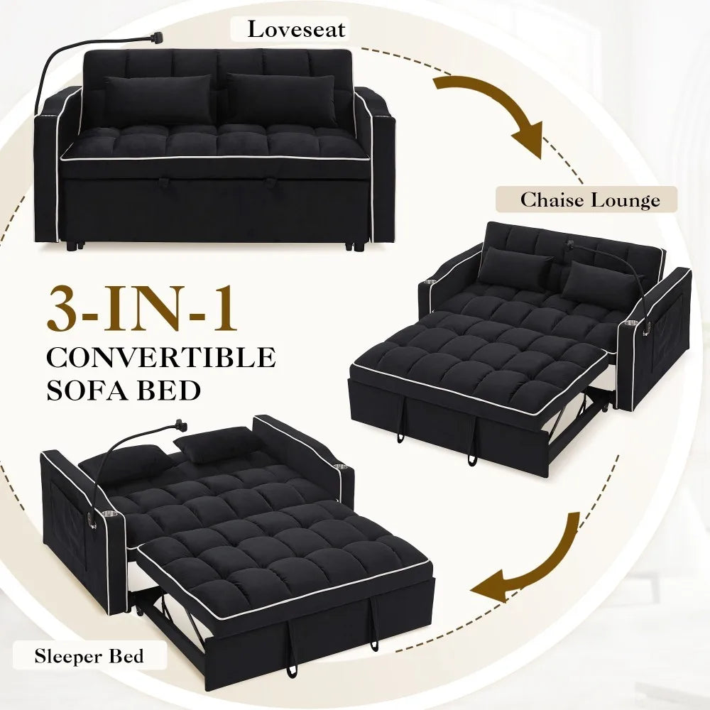 3-in-1 Convertible Loveseat