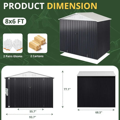 6x8 FT Outdoor Storage Shed