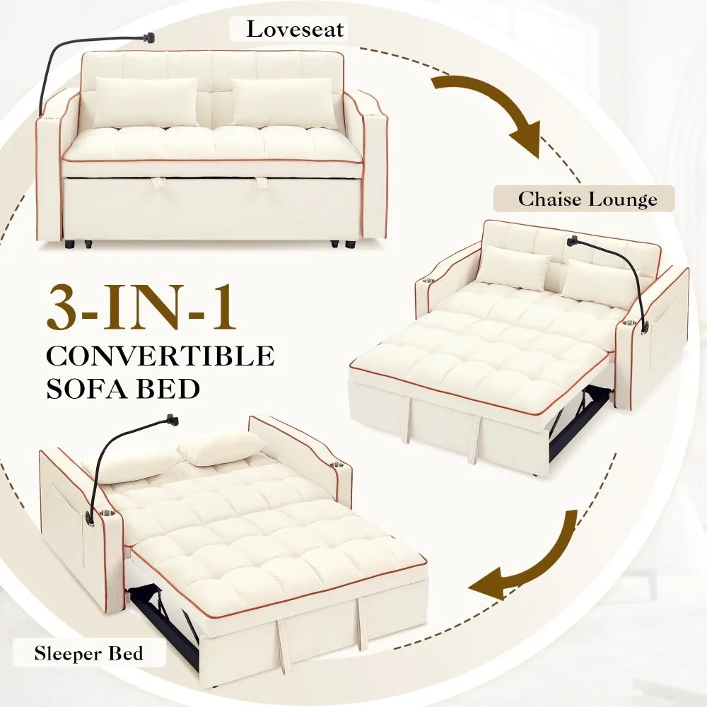 3-in-1 Convertible Loveseat