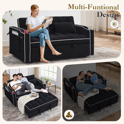 3-in-1 Convertible Loveseat