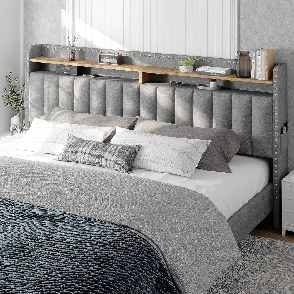 Bed Frame with Storage and Headboard