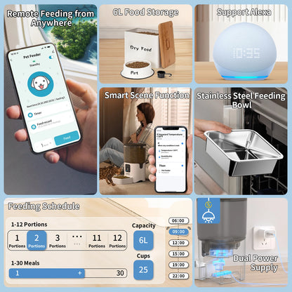 Automatic Pet Feeder with APP Control Remote