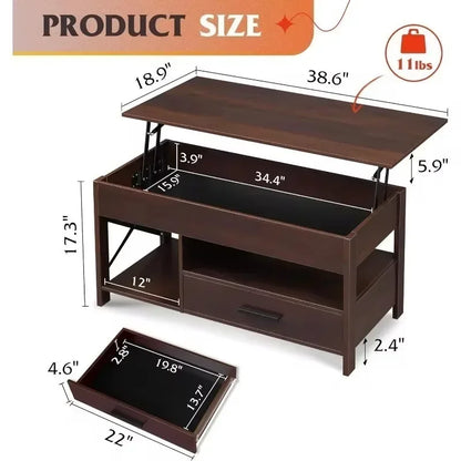 Lift-Top Coffee Table with Storage