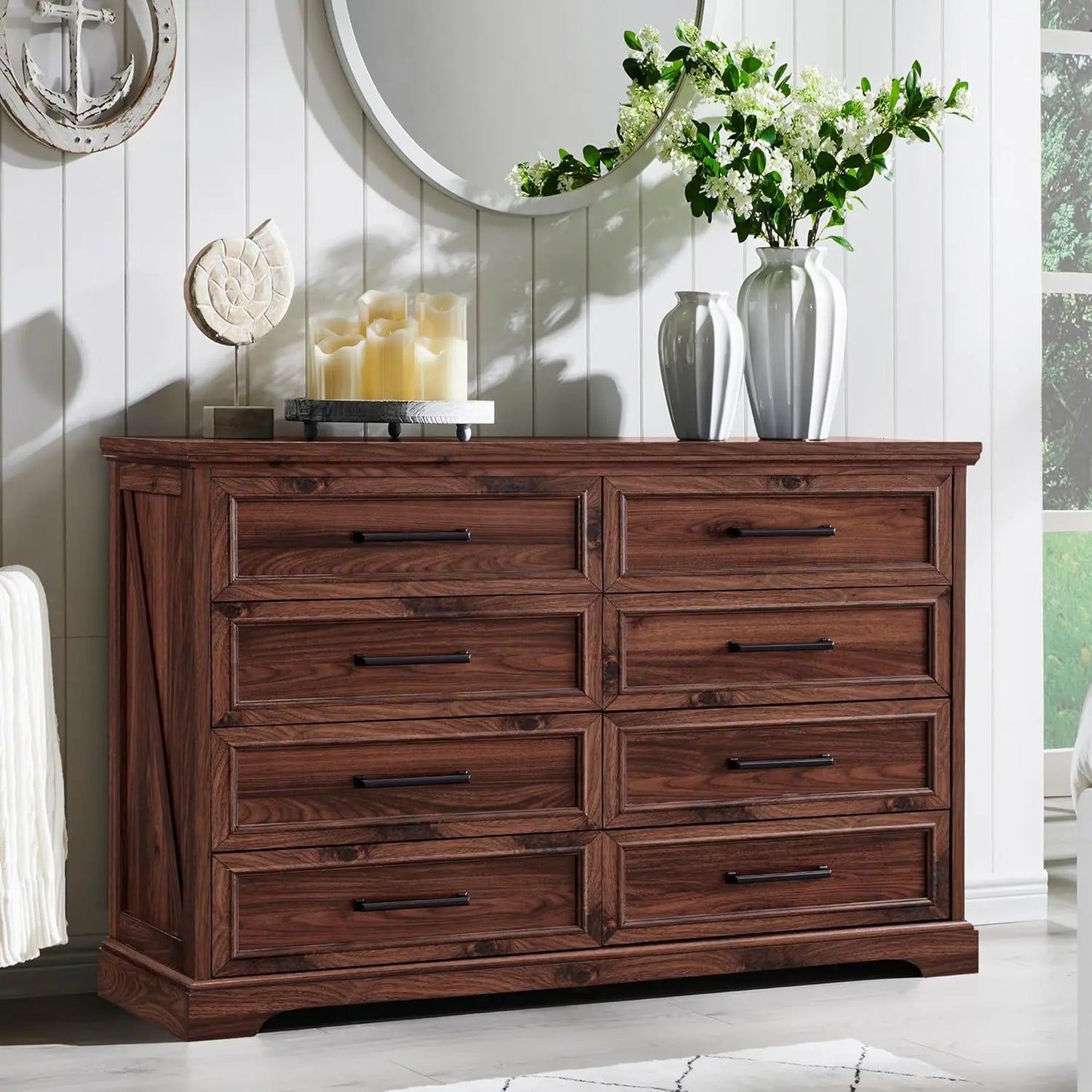 Farmhouse 8-Drawer Dresser