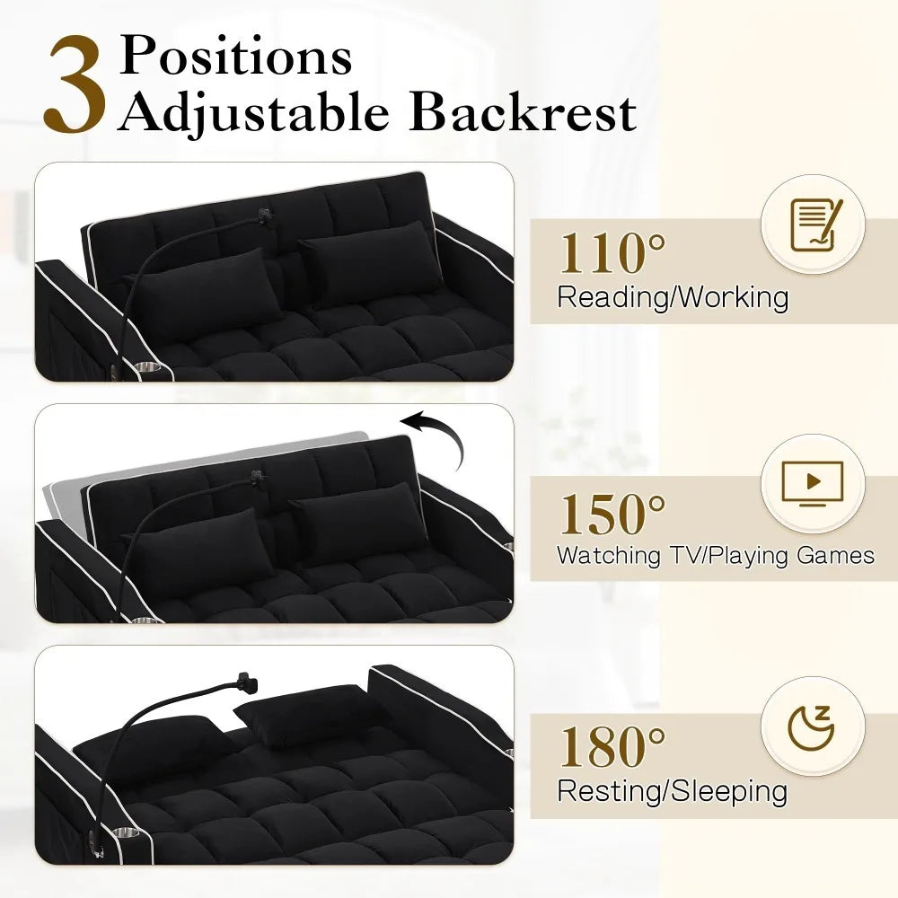 3-in-1 Convertible Loveseat