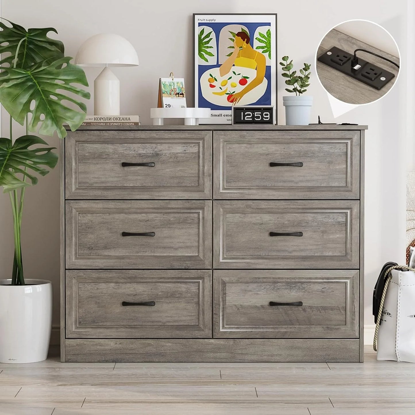 6-Drawer Wide Dresser