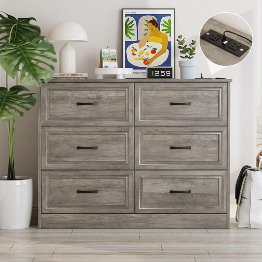 6-Drawer Wide Dresser
