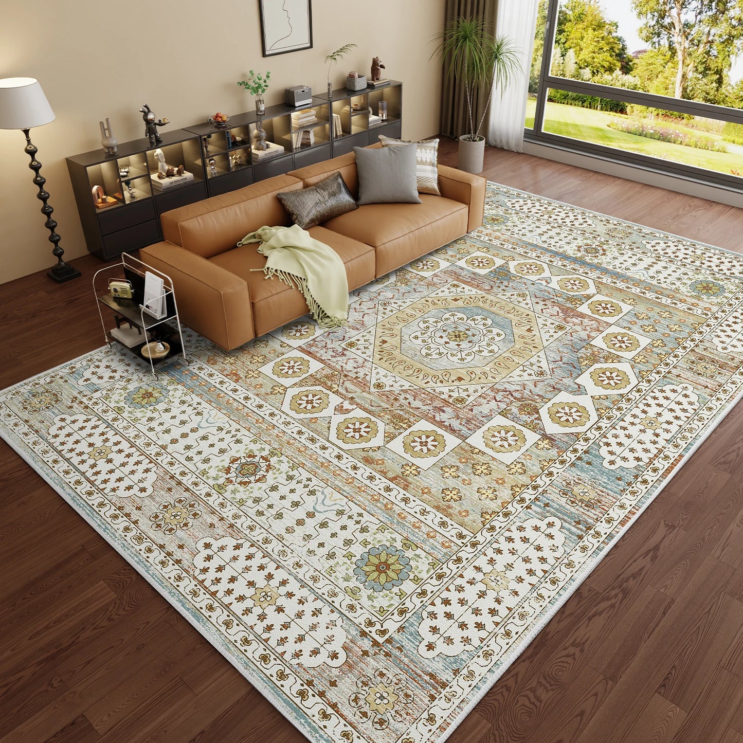 Washable Rug with Non-Slip Backing