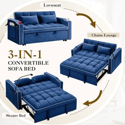 3-in-1 Convertible Loveseat