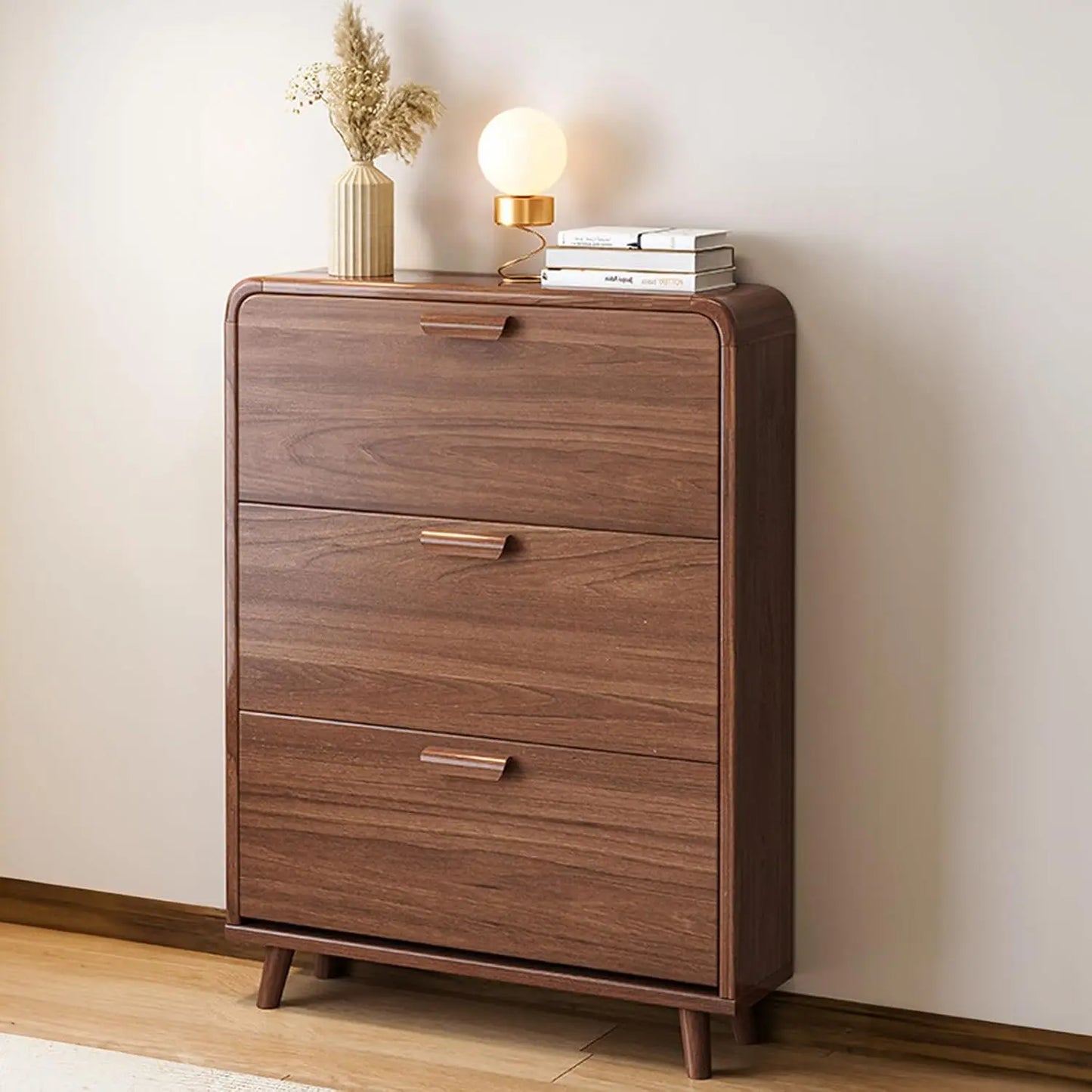 Shoe Storage Cabinet with 3 Flip Drawers