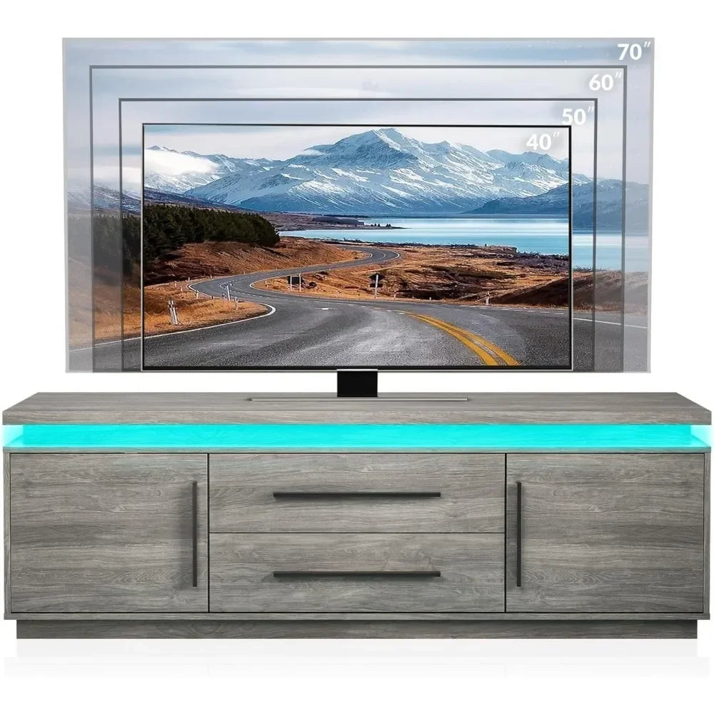 TV Stand with LED Lights