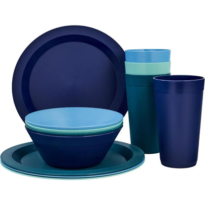 12-Piece Acrylic Newport Dinnerware Set