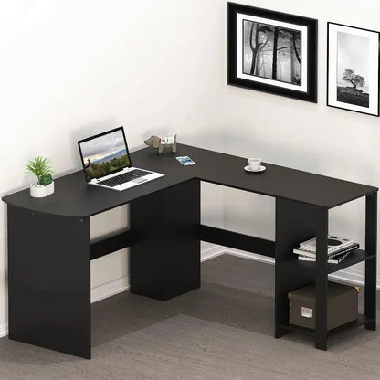 L-Shaped Wood Desk