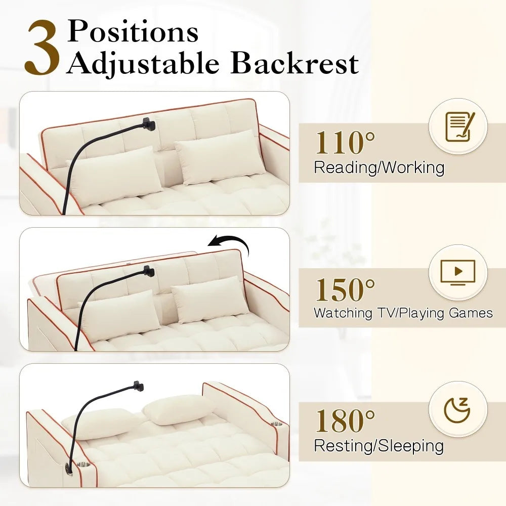 3-in-1 Convertible Loveseat