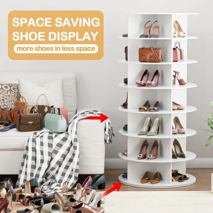 Revolving Shoe Rack Tower