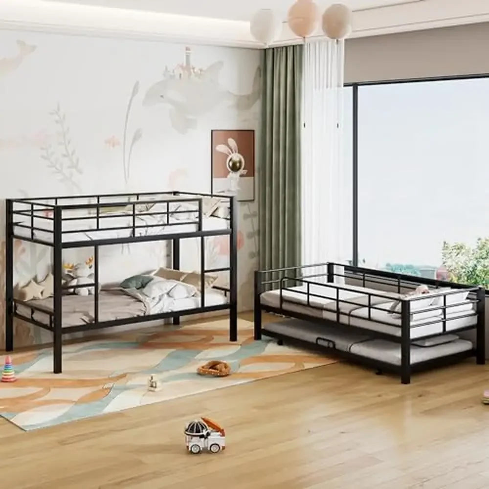 Triple Bunk Bed with Trundle