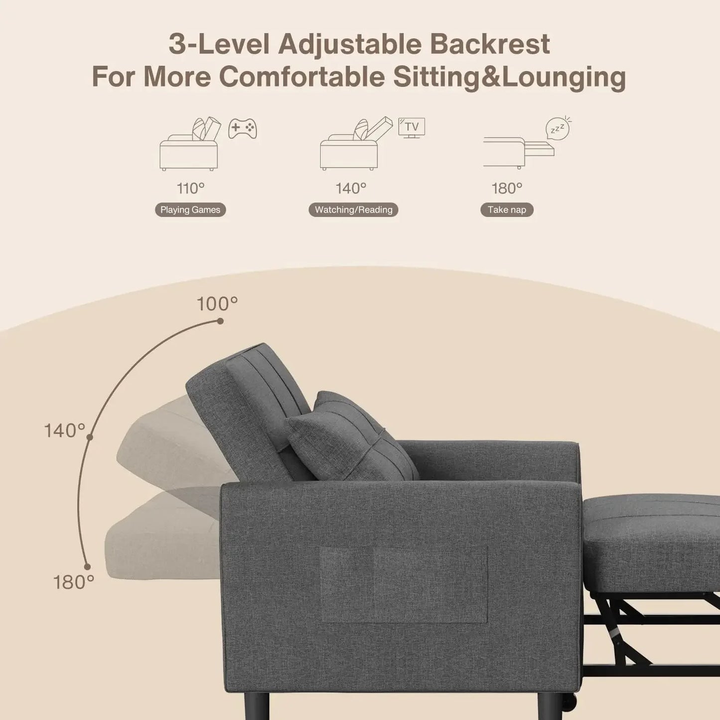 Adjustable Backrest Recliner