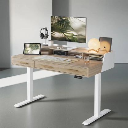 Adjustable Height Standing Desk With 3 Drawers