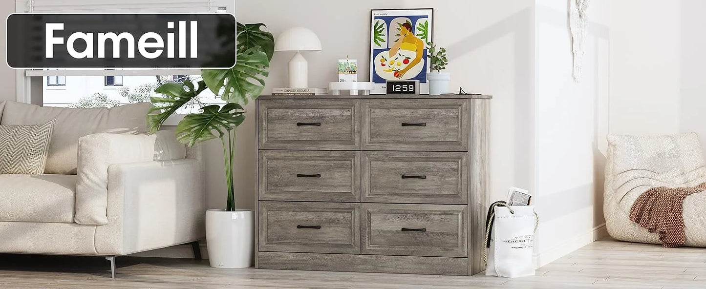 6-Drawer Wide Dresser