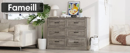 6-Drawer Wide Dresser