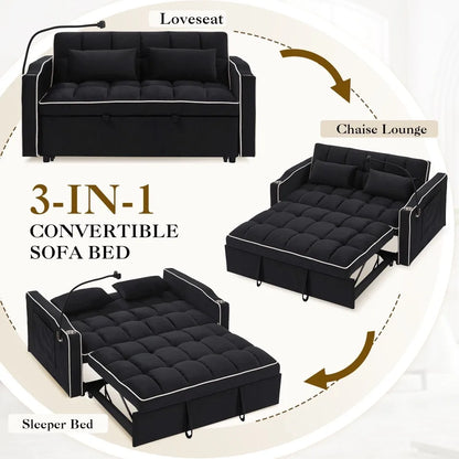 3-in-1 Convertible Loveseat