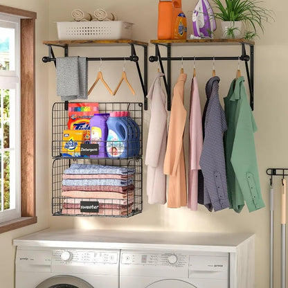 Set of 2 Laundry Room Shelves