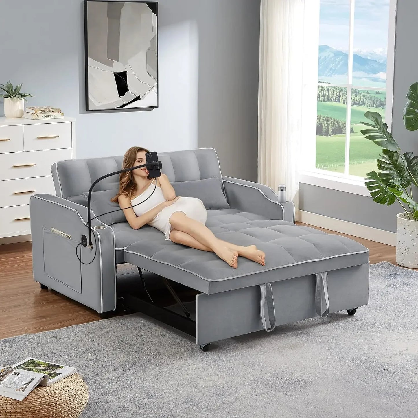 3-in-1 Convertible Sleeper Sofa Bed