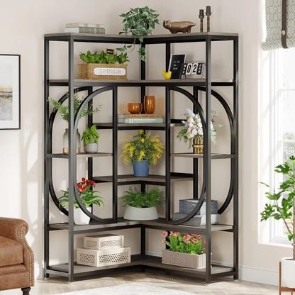 7-Shelf Corner Bookshelf