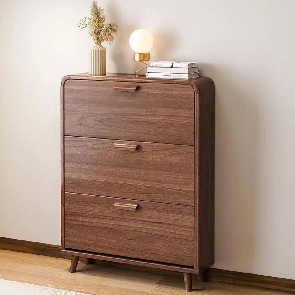 Shoe Storage Cabinet with 3 Flip Drawers