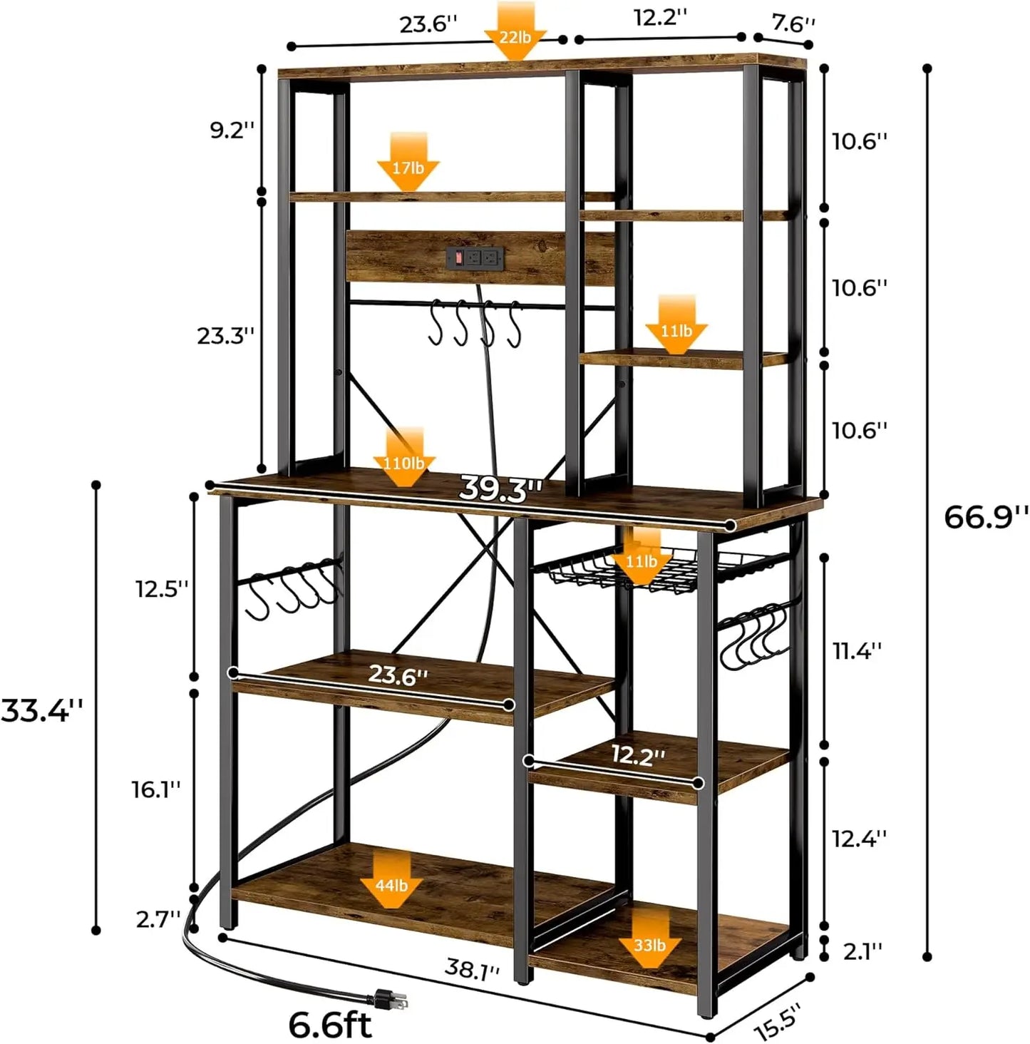 6-Tier Kitchen Shelf