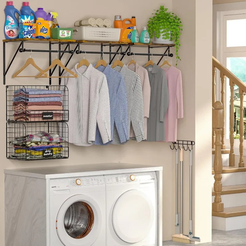 Set of 2 Laundry Room Shelves