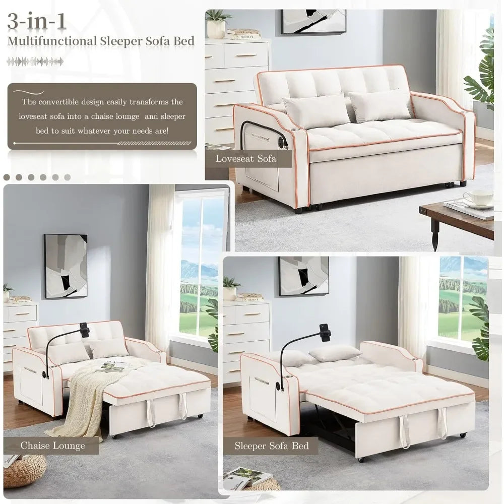 3-in-1 Convertible Sleeper Sofa Bed