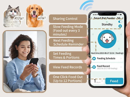 Automatic Pet Feeder with APP Control Remote