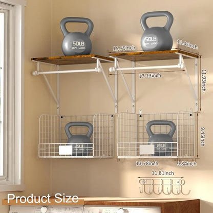 Set of 2 Laundry Room Shelves