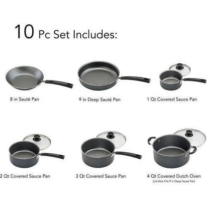 10-Piece Nonstick Cookware Set