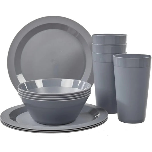 12-Piece Acrylic Newport Dinnerware Set