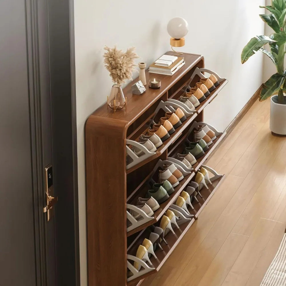 Shoe Storage Cabinet with 3 Flip Drawers