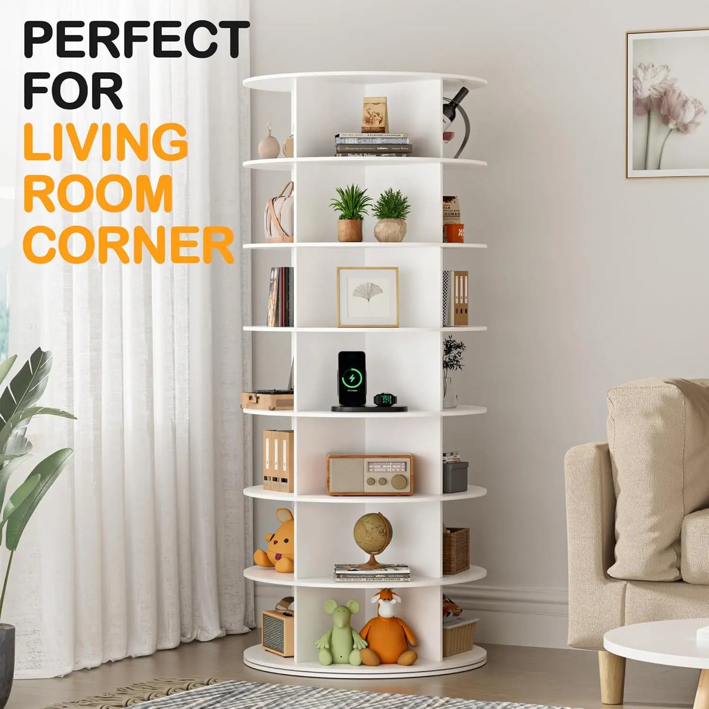 Revolving Shoe Rack Tower