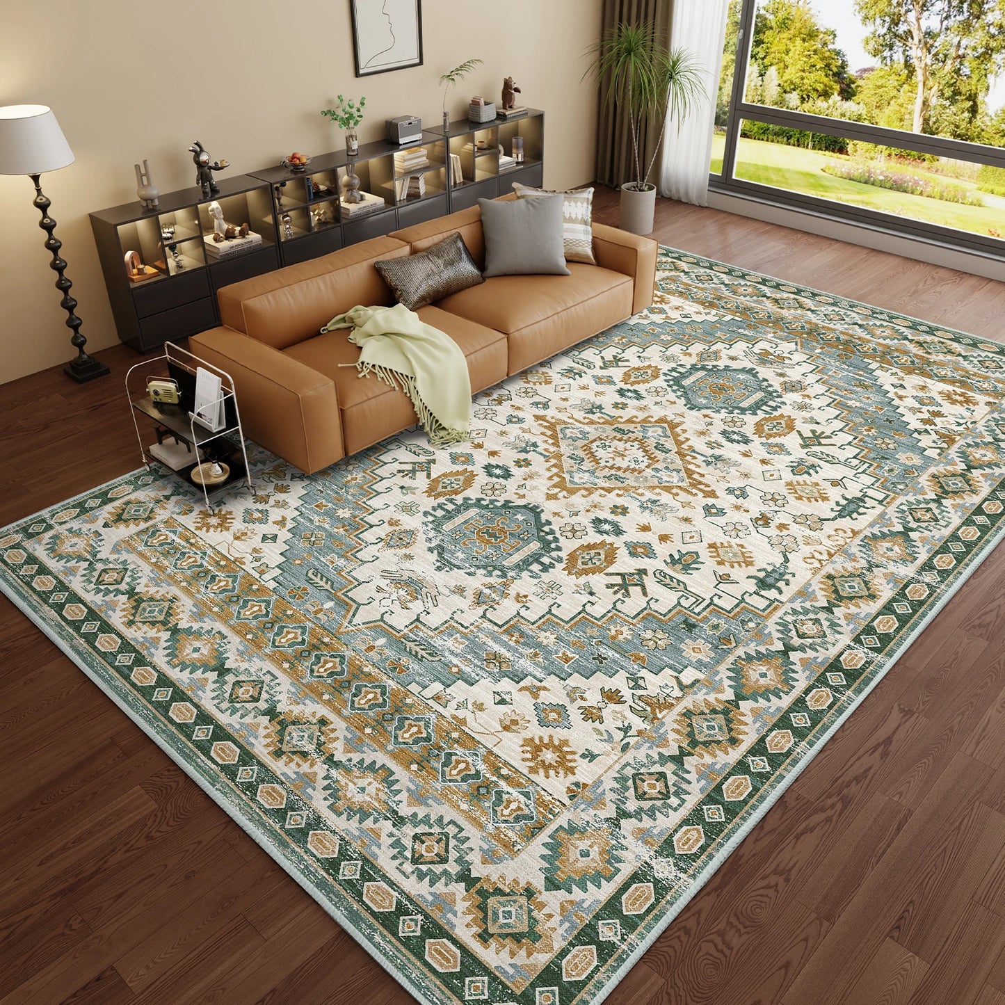 Washable Rug with Non-Slip Backing