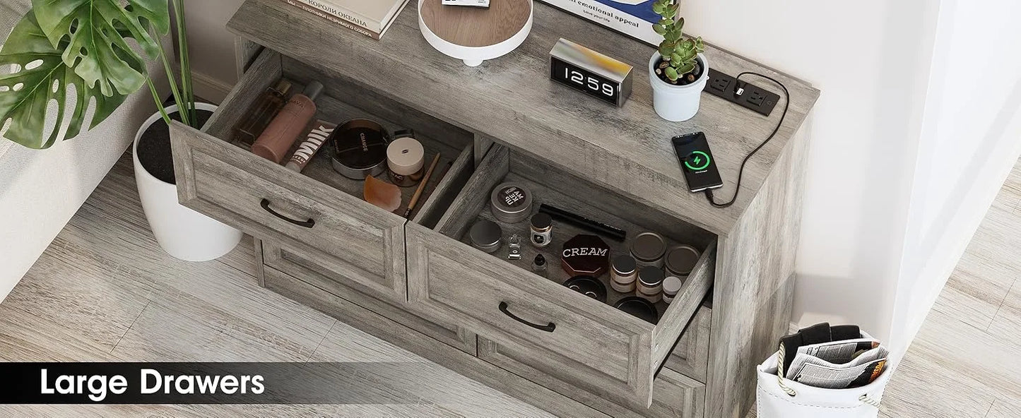 6-Drawer Wide Dresser