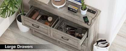 6-Drawer Wide Dresser