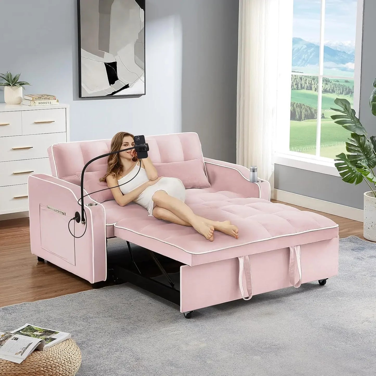 3-in-1 Convertible Sleeper Sofa Bed