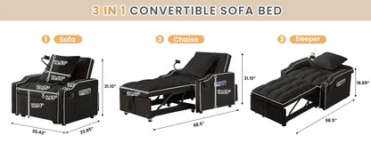 Adjustable Sleeper Chair Bed