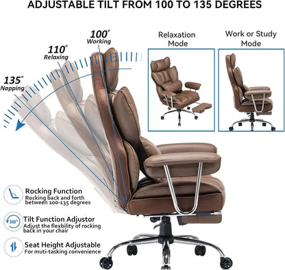Leather Big and Tall Office Chair