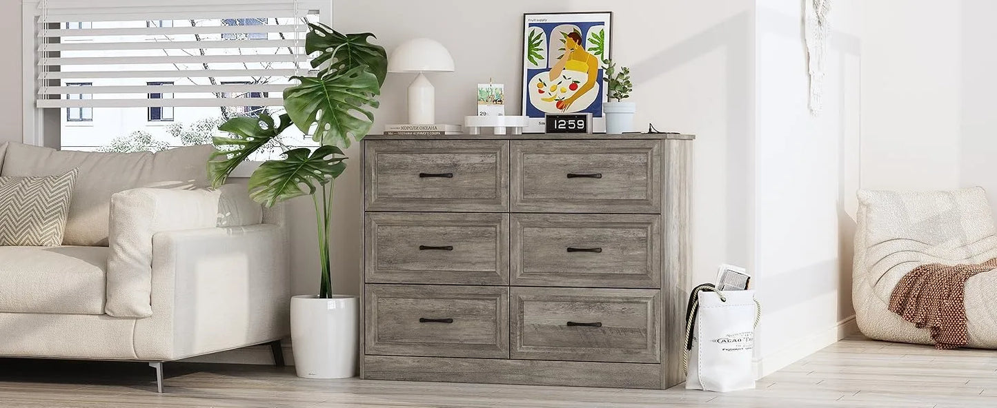 6-Drawer Wide Dresser