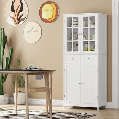 71" Kitchen Pantry Storage Cabinet